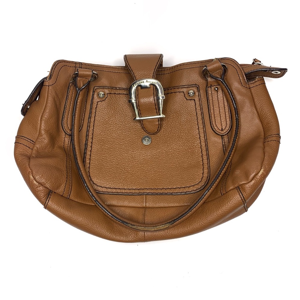Etienne Aigner Brown Leather Tote Handbag